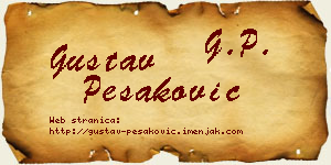 Gustav Pešaković vizit kartica